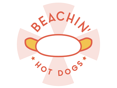 Beachin' Hot Dogs branding design logo typography