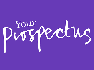 Your Prospectus hand lettering hand writing logo script