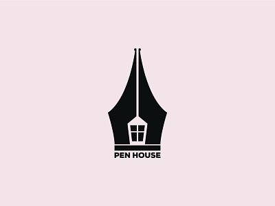 PenHouse branding creative design dribbble flat home icon illustraion illustrator logo logo marks logodesign logotype minimal negative negativespace pen trendy vector