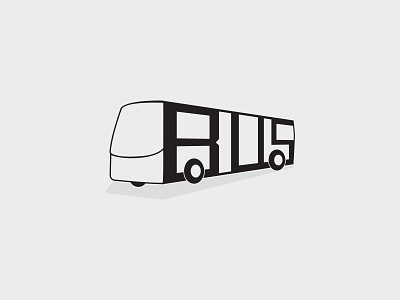 Bus negative space logo