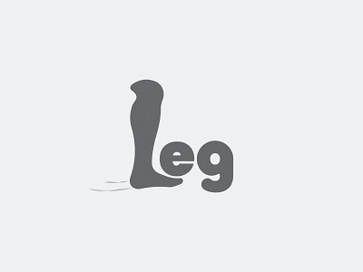 Leg negative space logo