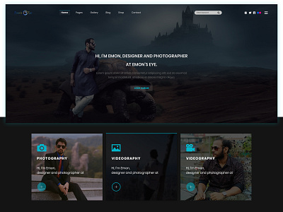 Photography Web Template manipulation photography photography website studio ui ux web