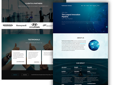 TechConnect Ventures web UI design