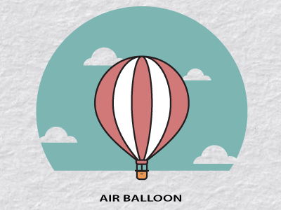 Air Balloon branding illustration logo vector