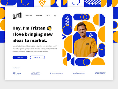 Tristan Gillen web design geometric landingpage pattern web design website