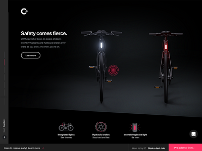 Cowboy - The Safety Story animation belgium bike bike lights cowboy design digital digital design ebike electronic bike iconography icons interaction interactive motion motion design transportation ui webdesign website