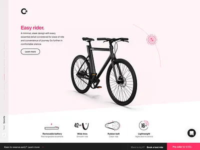 Cowboy – The Story of Comfort animation belgium bike branding cowboy design digital design ebike electric bike electronic bike icon iconography interactive interface magenta ueno ui ux design webdesign webgl