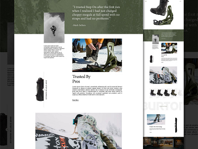 Burton Snowboards-Step On branding burton product page snowboard ux web