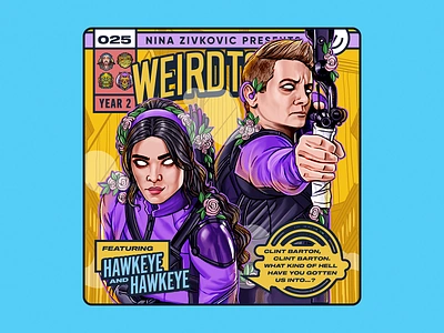 Weirdtober 025/031: Hawkeye and Hawkeye avengers clint barton comic book comic book art comic book cover daily sketch endgame flowers graphic design hawkeye illustration kate bishop leaves marvel mcu procreate sketch weirdtober