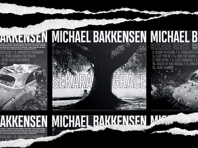 Michael Bakkensen: Sekara Grace × Album Artwork album art album artwork band black and white cd cover cd design design entertainment graphic design music packaging singer