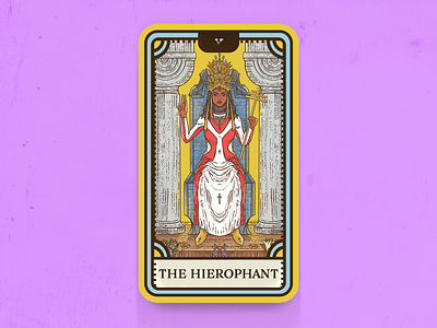 Tarot Card Series 1: 5 The Hierophant card crown daily sketch flower hierophant illustration infinity stones occult procreate queen tarot tarot card witch woman
