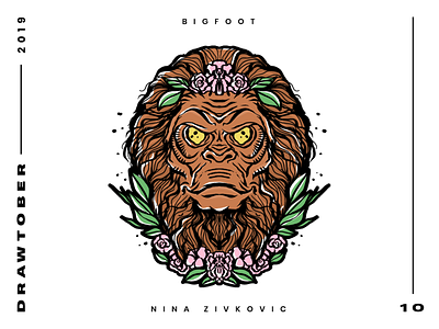 Drawtober: 10 of 31 – Bigfoot