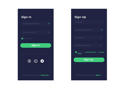 Mobile Onboarding - Dark Mode