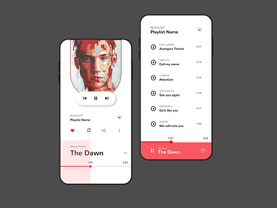 Music Mobile Application app design minimilist mobile app music app music player