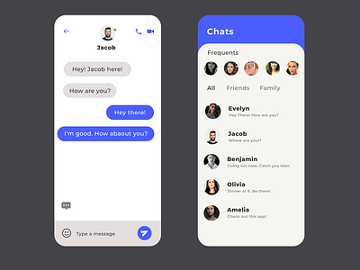 Messaging Mobile App app chat chat app chatbox message messaging app messenger texting ui