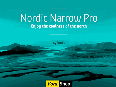 Nordic Narrow on Fontshop 109languages 14fonts fashion geometric narrow nordic opentype opentypepro scandinavian typeface