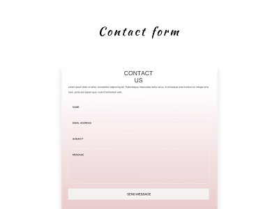 100 day ui | CONTACT FORM | DAY 3 design illustration logo typography ui ux vector web website