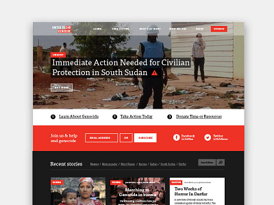 Non-profit client WIP end genocide non profit web design