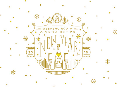 Happy New Year illustration lettering new years vector workhorse