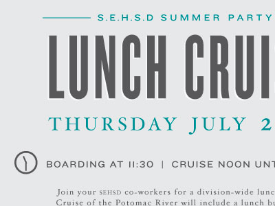 Lunch Cruise cruise typography