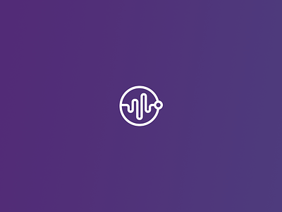 Pulse branding line logo pulse purple workhorse
