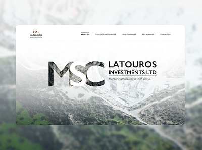 Latouros Investments | Landing page adaptive website clean cyprus landing landingpage quarries shot ui uidesign ux webdesign website