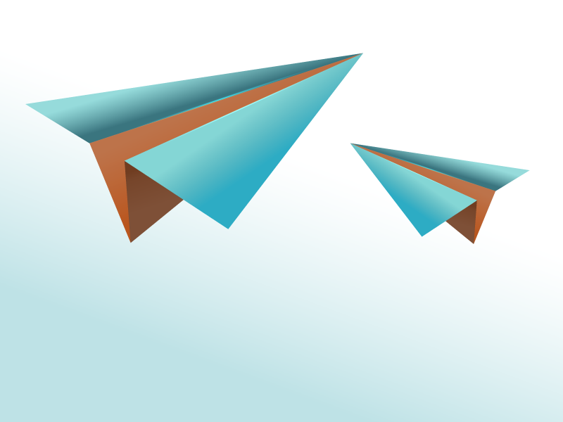 Connected Paper plane branding logo brand toy