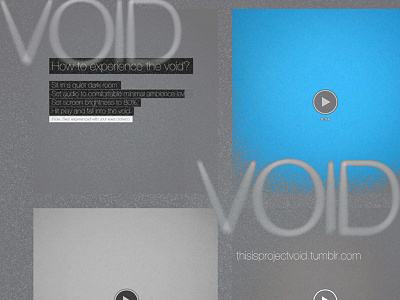 VOID - the space between spaces ambient light dark experiment noises tumblr video