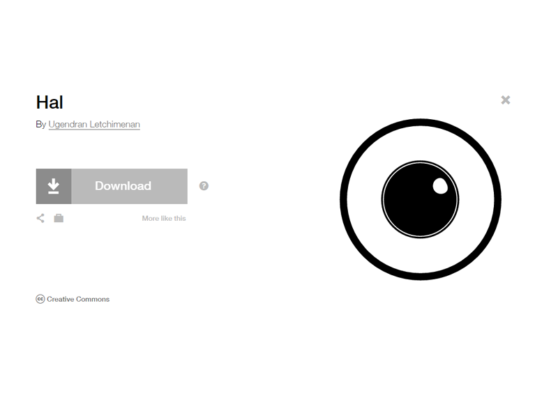 Hal - Eye Icon (Noun Project) see sight computer ai vision monolith futurist retro 2001 hal ibm eye