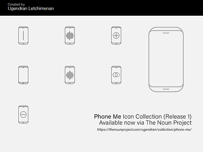 Noun Phone Me Icon Collection (Release 1) apps devices icon icons minimal mobile outline phone phone icon smartphone thin wireicon