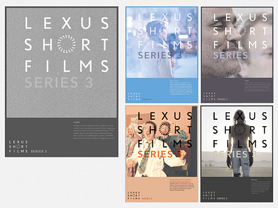 FRAMED - Lexus Short Films - Series 3 Poster film focus layout poster typography