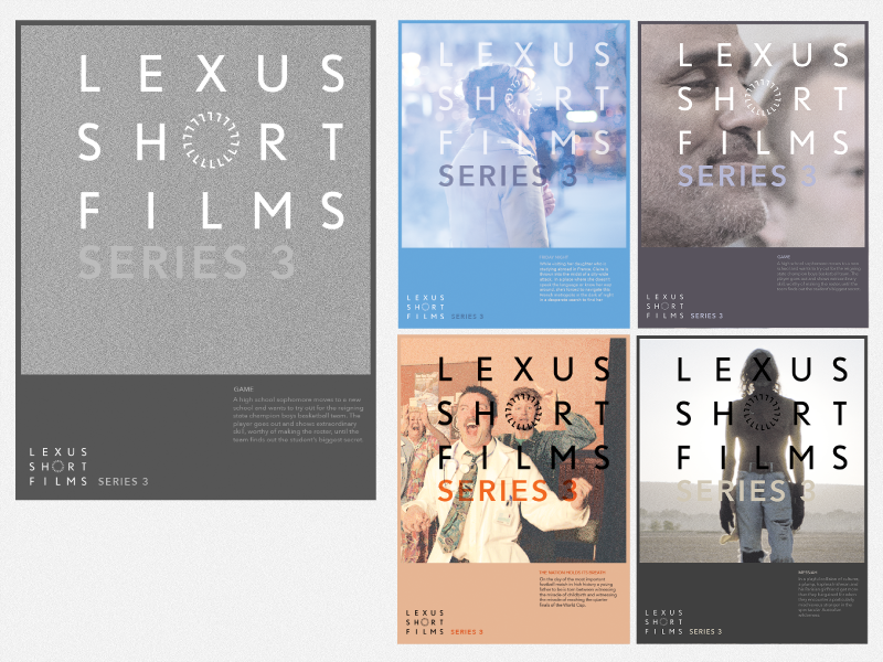FRAMED - Lexus Short Films - Series 3 Poster film focus layout typography poster