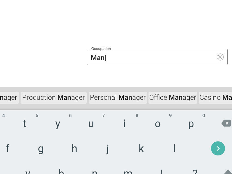 Suggestive Type - Slider Keyboard keyboard slider ux micro-ux