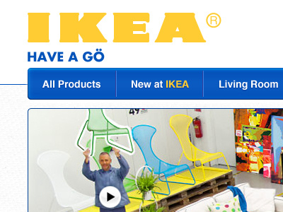 Ikea Fun blue ikea nav navigation redesign ui yellow