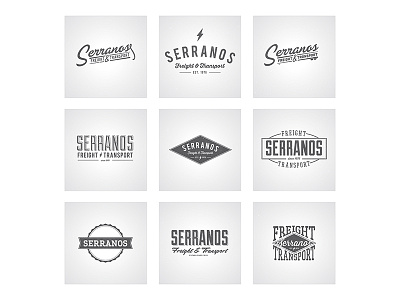 Serranos - Concepts emblem hipster lettering logo retro sign texture typography vintage