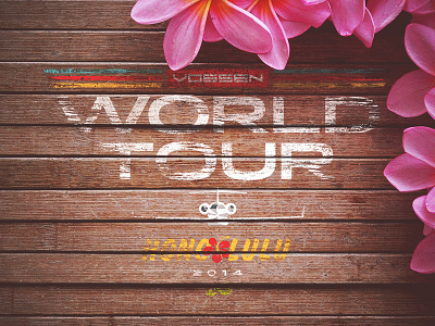 Vossen World Tour: Hawaii flower grunge hawaii hibiscus honolulu logo plane vossen vwt wood