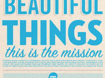 Make Beautiful Things poster silk screen typography