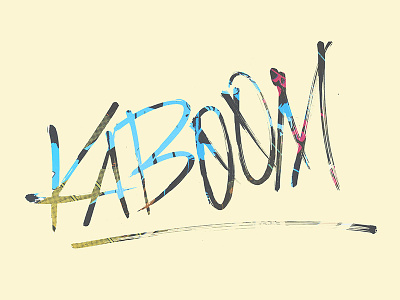 Kaboom comic graffiti hand kaboom lettering street style