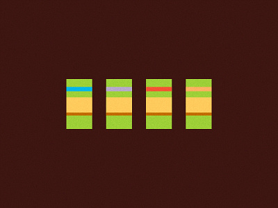 Mutant Teenagers cartoon color conceptual geometric gradient linear minimal ninja palette tmnt turtles