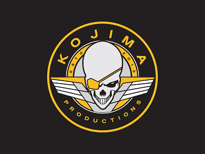 Kojima Productions emblem gear hideo kojima logo metal mgs military skull