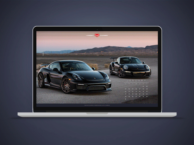Vossen Forged 2016 Calendar 2016 automotive calendar cars desktop forged vossen wheels
