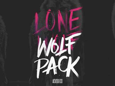 Lone Wolf or Wolf Pack acrylic brush collab krink lettering lone marker miami pack pink stroke wolf