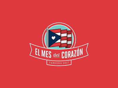 Heart Month - Puerto Rico american bandera corazon emblem febrero february flag heart logo month puerto rico