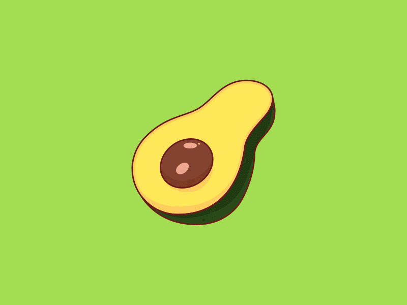AVOCADO for ACVDO aguacate avocado bright circles colors emoji fruit grid guides icon illustration