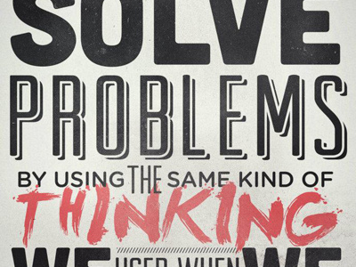 Solve Problems poster typography