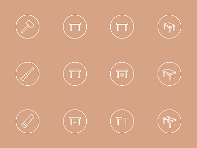 Woodworking Icon Set