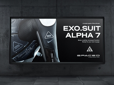 #SPACEDChallenge — Space Suit Advertisement ad challenge cyberpunk futuristic nike spaced spacedchallenge suit typography