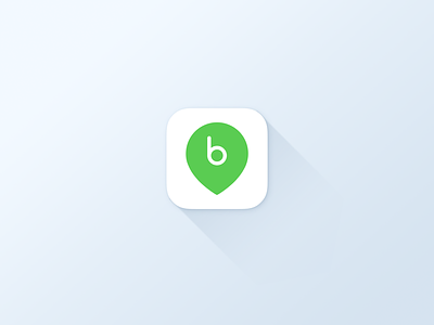 Bendi App Icon app bendi icon ios location long shadow oblique shadow