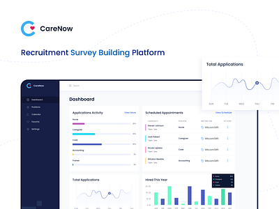 CareNow - Survey Builder Platform builder dashboad dashboard ui design graphic hiring layout minimalistic platform recruitment survey ui ux