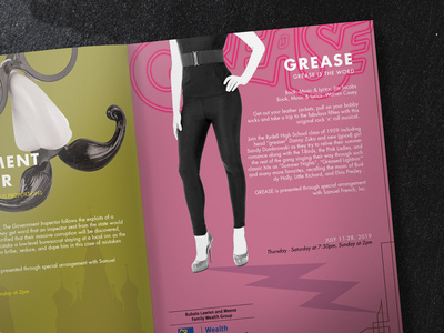 Grease Play Artwork book design magazine design poster design print layout theater